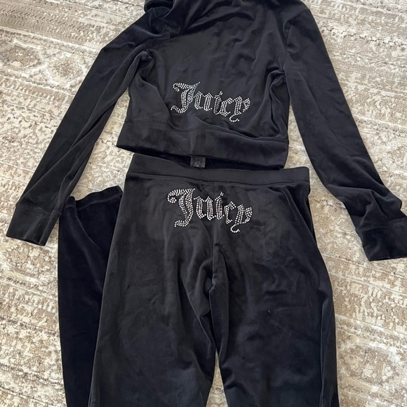 Juicy Couture Black Velour Ladies Track Suit